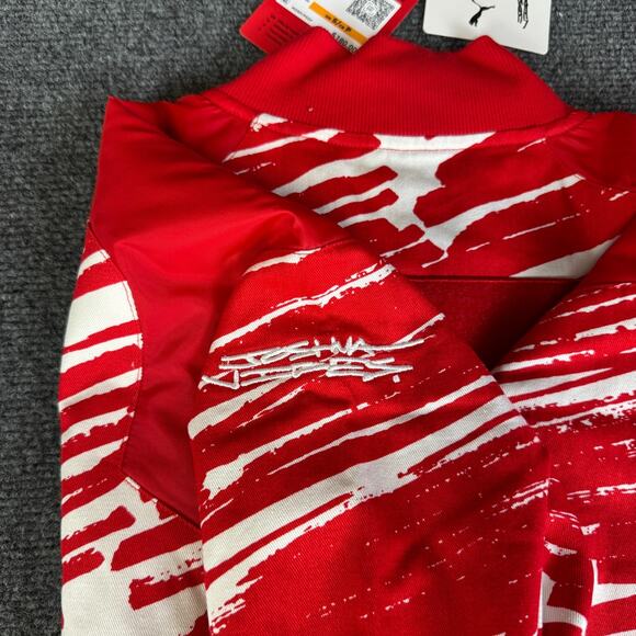 Puma Ferrari x Joshua Vides Race Jacket Mens Small Red White 624932-02 NWT - Picture 4 of 8